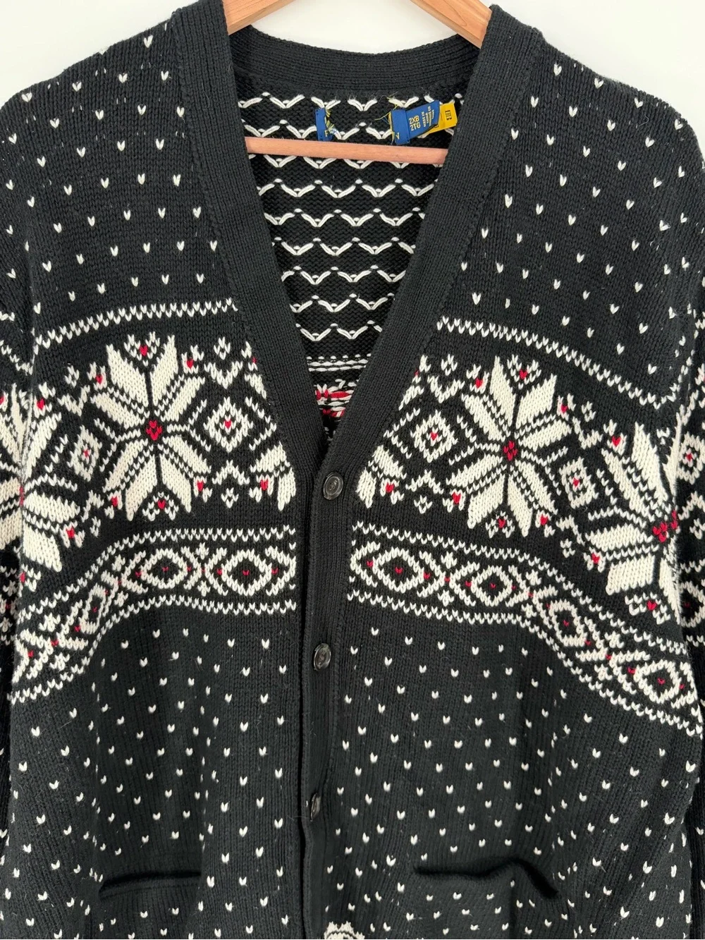Polo Ralph Lauren Fair Isle Snowflake Cardigan Cotton Cashmere Sweater 2XB